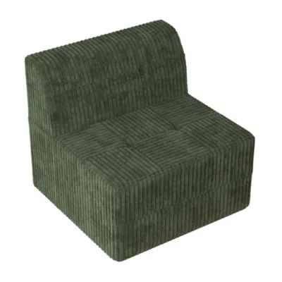 Hivvago Green Compressed Sectional Sofa With Modern Minimalist Style