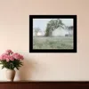 Hivvago Green Country Morning Black Framed Print Wall Art In Black