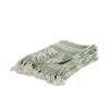 Hivvago Green Woven 100% Cotton Throw Blanket In Green