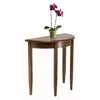 Hivvago Half Moon Accent Table Walnut
