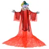 Hivvago Halloween Hanging Clown With Wings And Lighted Colorful Eyes