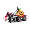 Hivvago Halloween Inflatable Led Lighted Carriage With Pumpkin And Skeleton Dragon