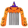 Hivvago Halloween Inflatable Pumpkin Archway With Stakes And Water Bags