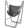 Hivvago Hammock Chair With Heavy Duty Metal Frame And Side Pocket-gray