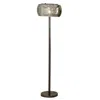 Hivvago Hana 61 Inch Floor Lamp, Modern Crystal Glass Shade, Metal, Black Nickel