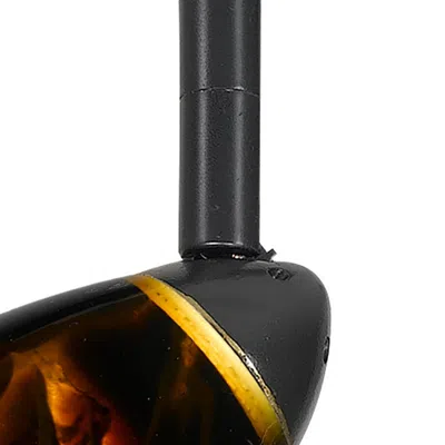 Hivvago Hand Blown Glass Shade Track Light Head With Metal Frame, Gold And Bronze