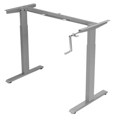 Hivvago Hand Crank Sit To Stand Desk Frame Height Adjustable Standing Base In Gray
