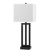 Hivvago Haney Table Lamp, 1 Outlet, Usb Port, Bronze Slim Keyhole Base 30 Inch