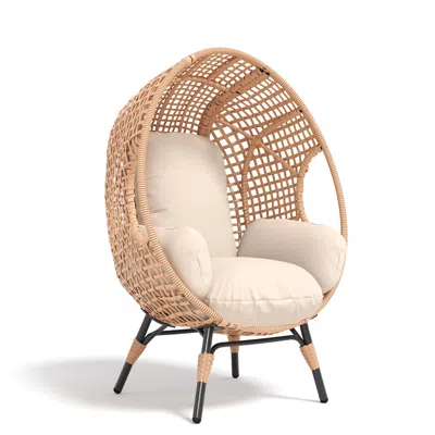 Hivvago Hanging Egg Chair With 8-inch Cushion In Neutral