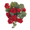 Hivvago Hanging Geranium Floral Bush (set Of 2) In Red