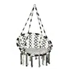 Hivvago Hanging Hammock Chair With Cushion Macrame Swing Cotton Rope Indoor Outdoor