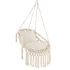 Hivvago Hanging Hammock Chair With Soft Seat Cushions And Sturdy Rope Chain