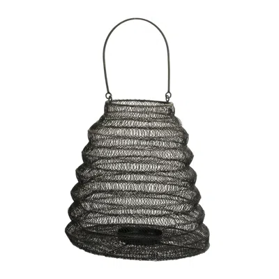 Hivvago Hanging Mesh Iron Candle Lantern 11"h In Gray
