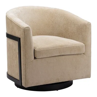 Hivvago Hanko Swivel Chair Golden Beige In Neutral