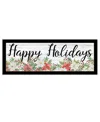 Hivvago Happy Holiday Black Framed Print Wall Art In Multi
