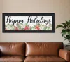 Hivvago Happy Holiday Black Framed Print Wall Art In Multi