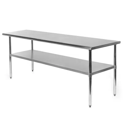 Hivvago Heavy Duty 72 X 24 Inch Stainless Steel Kitchen Restaurant Prep Work Table In Gray