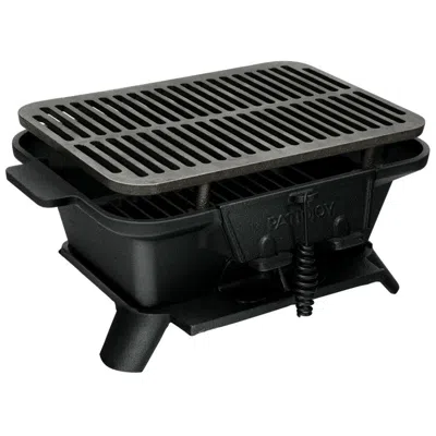 Hivvago Heavy Duty Cast Iron Tabletop Bbq Grill Stove For Camping Picnic In Blue