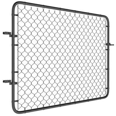 Hivvago Heavy Duty Chain Link Garden Door In Silver