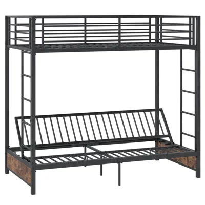 Hivvago Heavy Duty Metal Bunk Bed Frame With Headboard And Footboard