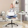 Hivvago Height-adjustable Armless Desk Chair With Wheels For Home Office Make Up-beige