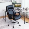 Hivvago Height Adjustable Big And Tall Office Chair Computer Desk Chair With Metal Base-black
