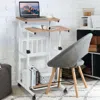 Hivvago Height Adjustable Mobile Computer Stand-up Desk With 2 Modes