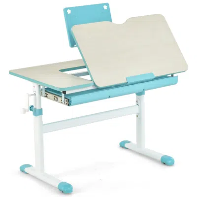 Hivvago Height-adjustable Kids Desk With Tilt Desktop And Book Stand-blue