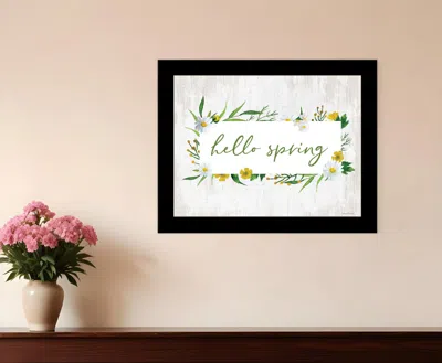 Hivvago Hello Spring Black Framed Print Wall Art