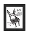 Hivvago Hello Sweet Cheeks Donkey Black Framed Print Bathroom Wall Art In Black