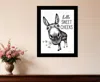 Hivvago Hello Sweet Cheeks Donkey Black Framed Print Bathroom Wall Art In Black
