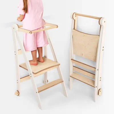 Hivvago Helper Tower: A Multi-functional Foldable Step Stool For Kids