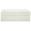 Hivvago Henly 49 Inch Accent Ottoman, Oversized, Non Skid Legs, White Polyester
