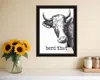 Hivvago Herd That Black Framed Print Bathroom Wall Art In White