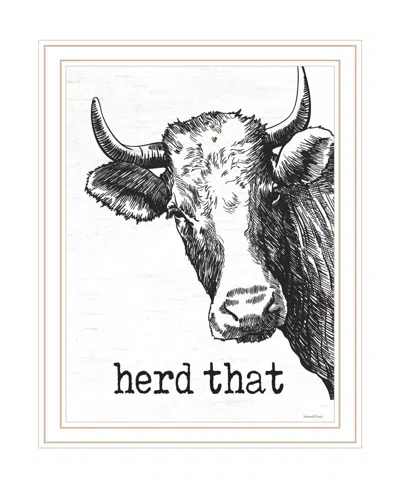 Hivvago Herd That White Framed Print Bathroom Wall Art In Gray