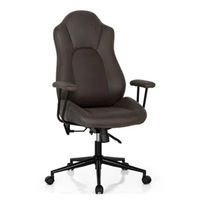Hivvago High Adjustable Back Executive Office Chair With Armrest-brown