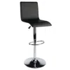 Hivvago High-back Ajustable Swivel Stool Black And Chrome