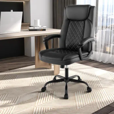 Hivvago High Back Ergonomic Executive Chair With Thick Headrest Cushion-black