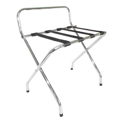 Hivvago High Back Metal Folding Luggage Rack In Black