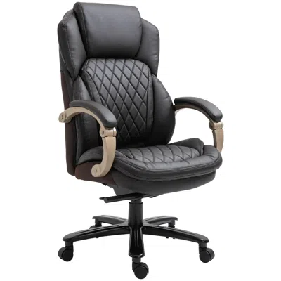 Hivvago High Back Office Chair With Wide Cushioned Seat In Black