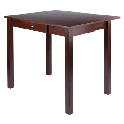 Hivvago High Table With Drop Leaf Walnut In Blue