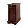 Hivvago Highly Functional Sleek Transitional Side Table With Usb, Cherry
