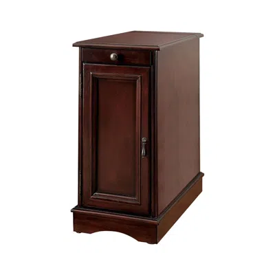 Hivvago Highly Functional Sleek Transitional Side Table With Usb, Cherry
