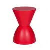 Hivvago Hillary 17 Inch Side Table, Indoor Outdoor, Hourglass Shape, Red Finish