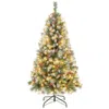 Hivvago Hinged Christmas Tree With 450 Pvc Branch Tips And 200 Warm White Led Lights-5ft