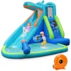 Hivvago Hippo Inflatable Water Slide Bounce House With Air Blower