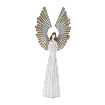 Hivvago Holiday Angel Statue 24.5"h In White
