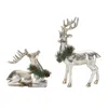 Hivvago Holiday Deer (set Of 2) 7"h, 13.5"h In Multi