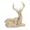 Hivvago Holiday Deer With Fawn Figurine (set Of 2) In Gold