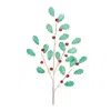 Hivvago Holly Leaf Jewel Spray (set Of 2) In Green